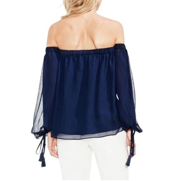 Vince Camuto Off-the-Shoulder Bubble Sleeve Blouse - Picture 2 of 7